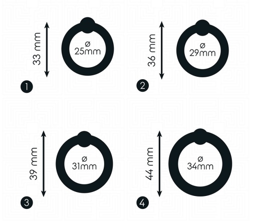 Addicted Toys - Pleasure Cock Rings Set - Black photo