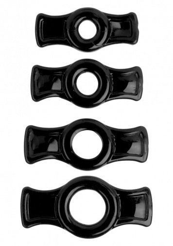 Doc Johnson - TitanMen Cock Ring Set - Black photo