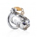 MT - Wild Boar Chastity Cage 45mm - Silver photo