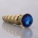 MT - Anal Plug 137x34mm - Golden/Blue photo