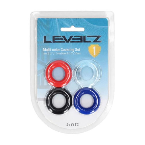 Levelz - Cockring Set 4pcs - Multicolor photo