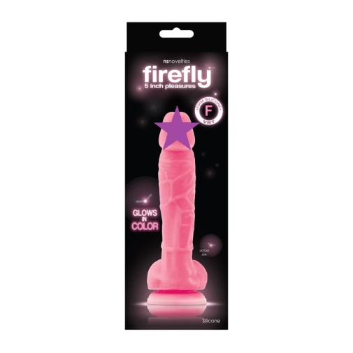 NS Novelties - Firefly Glow 5" Dildo - Pink photo