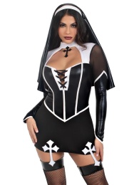 Leg Avenue - Holy Hottie Nun Costume - Black - M 照片