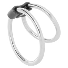 Darkness - Metal Double Ring - Silver photo