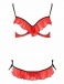 Passion - Cherry Set w Open Bra - Red - S/M photo-5