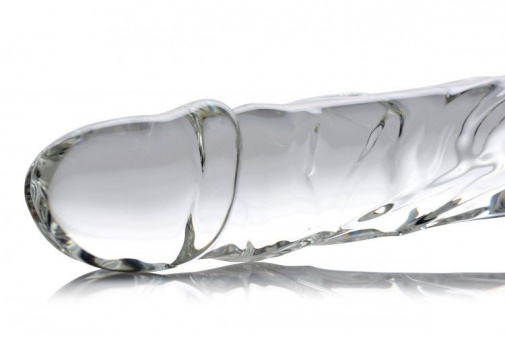 Master Series - Glass Dildo Thuster - Clear photo