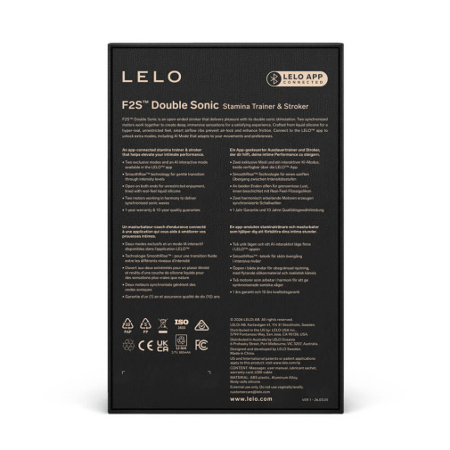 Lelo - F2S Double Sonic AI Stamina Trainer Stroker - Teal photo