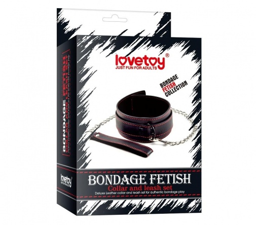 Lovetoy - Bondage Fetish Collar - Black photo