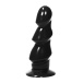 All Black - 3 Waves Dildo 17cm - Black photo