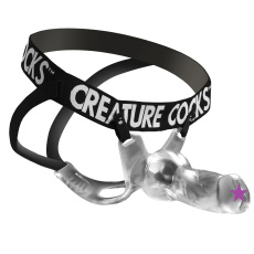 Creature Cocks - Snow Wolf Hollow Strap-On - Clear 照片