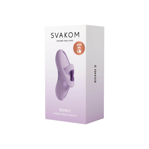 SVAKOM - Echo 2 APP Flexible Finger Vibrator - Pink Lilac photo