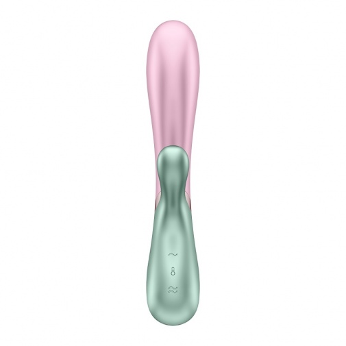 Satisfyer - Hot Lover 加溫兔子震動棒 - 薄荷綠色/粉紅色 照片