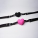 XFBDSM - Heart Shape Silicone Ball Gag - Black photo-4