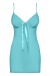 Obsessive - Blackardi Chemise & Thong - Turquoise - S/M photo-7