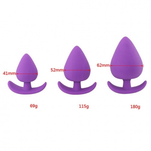 MT - Silicone Anal Plug 110x55mm - Purple photo