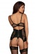 Obsessive - Amallie Corset & Thong - Black - L/XL photo-2