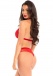 Leg Avenue - Velvet Trimmed Lace Set 2pc - Red - M/L photo-2