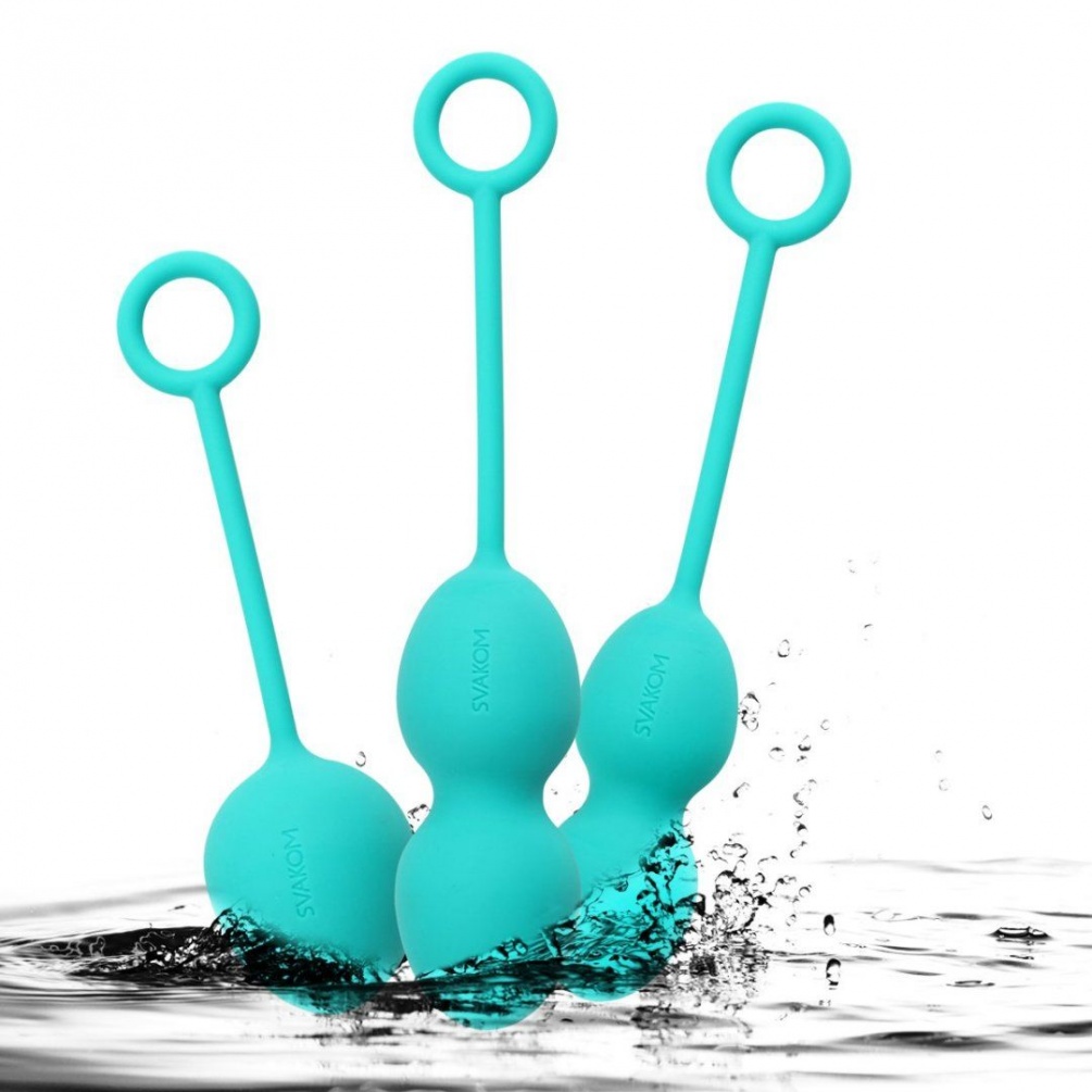 SVAKOM Nova Ben Wa Balls are made of silicone which is 100% ... SVAKOM - Nova Balls - Green photo-8
