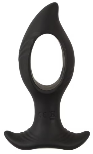 ANOS - Vibro Butt Plug w Hole - Black 照片