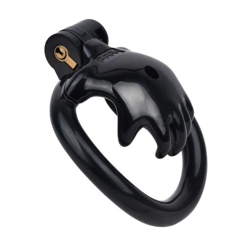 FAAK - Hand Shaped Resin Chastity Cage - Black 照片