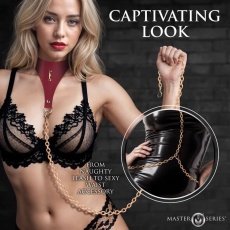 Master Series - Captivate Collar w Body Chain - Red 照片