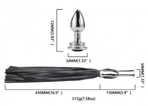 MT - Whip w Metal Plug - Pink photo