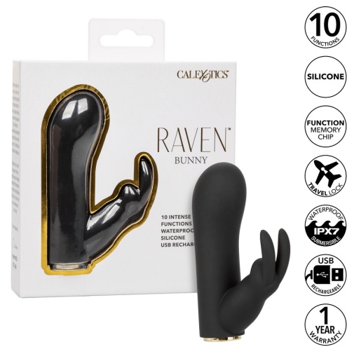 CEN - Raven 迷你兔子震動器 - 黑色 照片