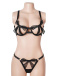 Ohyeah - Sexy Bow Bra Set - Black - L photo-6