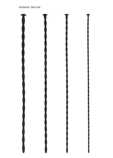 Ouch - Spiral Screw Urethral Plug Set - Black photo