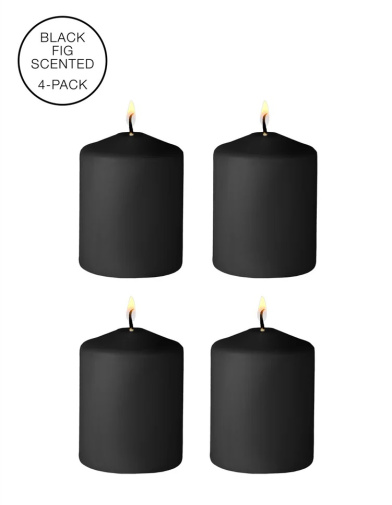 Ouch - Tease Candles 4 pcs Set - Black photo