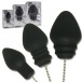 Boss - Silicone Core Heavy Anal Plug with Chain - Black photo-3