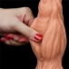Lovetoy - 9.5" 特大码双层皮肤仿真阳具 - 肉色 照片-15