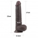 Lovetoy - 9'' Sliding Skin Dual Layer Dong - Brown photo-18