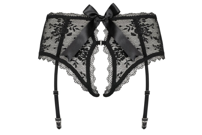 Obsessive - Behindy Garter Belt - Black - S/M photo