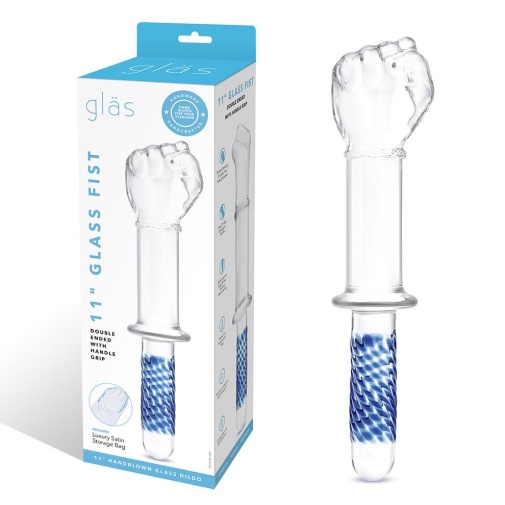 Glas - 11" Fist Double Ended Dildo w Handle Grip photo