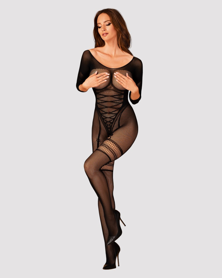 Obsessive - Bodystocking G329 - Black - XL/XXL photo