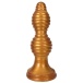 Royal Hiney - Queen Ribbed Anal Plug - Gold photo