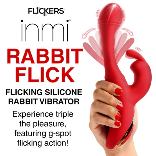 Inmi - Rabbit Flick Vibrator - Red 照片