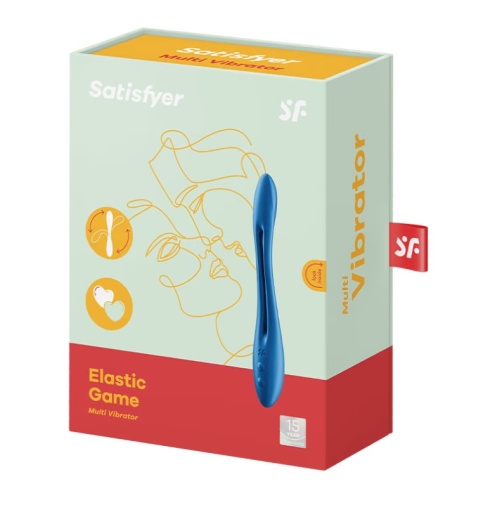 Satisfyer - Elastic Game 多用途彈性震動器 - 深藍色 照片