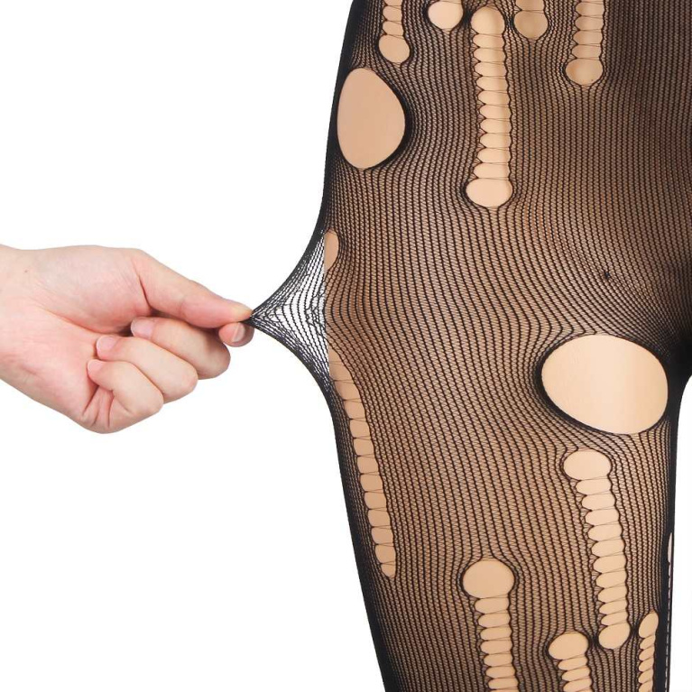 Ohyeah - Sexy Torn Pantyhose - Black - S photo