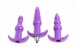 Trinity Vibes - Vibrating Anal Plug 4 pc Set - Purple photo-4