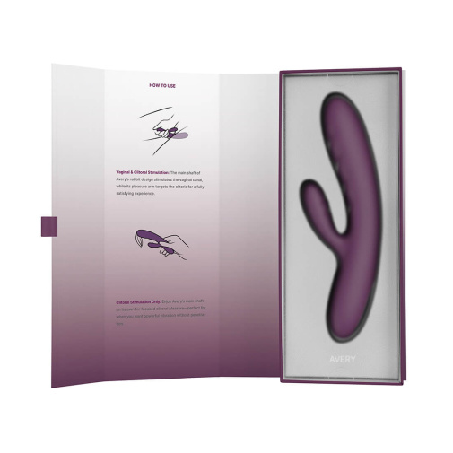 SVAKOM - Avery Thrusting Rabbit Vibrator - Lilac photo