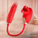 Lickgasm - Bliss Kiss Stimulator w Thrusting Vibrator - Red photo-5