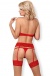 Obsessive - 838-SEG-3 set 3-pcs - Red - L/XL photo-2