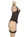 Ohyeah - Lace Garter Teddy - Black - M photo-5