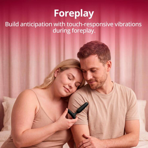 Lovense - Glint APP Vibro Butt Plug - Black photo