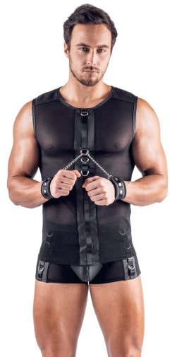 Svenjoyment - Shirt w Hand Cuffs - Black - L photo