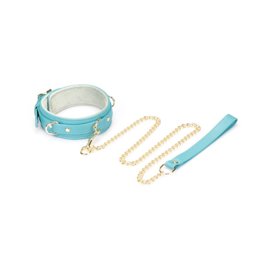 Liebe Seele - Lamb Leather Collar - Blue 照片
