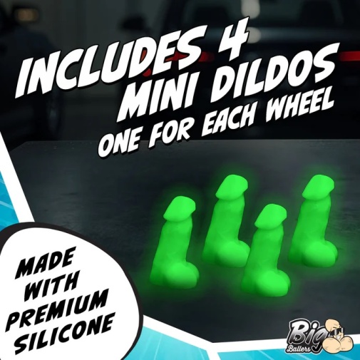 Big Ballers - Glow Magnetic Snap-On Peckers - 4 pcs 照片