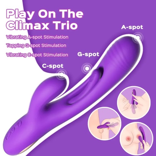 Honey Play Box - Bora Rabbit Tapping Vibrator - Purple 照片